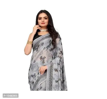 Laria Women's Printed Renial LightWeight Saree With Unstitched Blouse With Unstitched Blouse (R_F_719_Grey)-thumb2