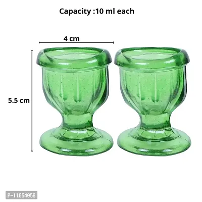 Superior, Smooth Edge, Glass Eye Wash Cups with Engineering Design to Fit Eyes for Effective Eye Cleansing, Eye Shaped Rim, Snug Fit- with Storage Container set of 2 pcs (Green)-thumb4