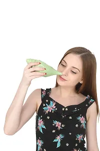 Leak Proof Durable Ceramic Jala Neti Pot with Nostril Plugging Support ? Better Capacity - Holds 300 ml ? Spill Proof with Comfort Grip - Lead-Free and Microwave and Dishwasher Safe - Green-thumb4