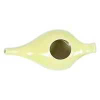 Leak Proof Durable Porcelain Ceramic Neti Pot 220 ML for Natural Nasal Cleansing | Natural Treatment for Sinus, Infection and Congestion Microwave and Dishwasher Friendly (Yellow)-thumb3