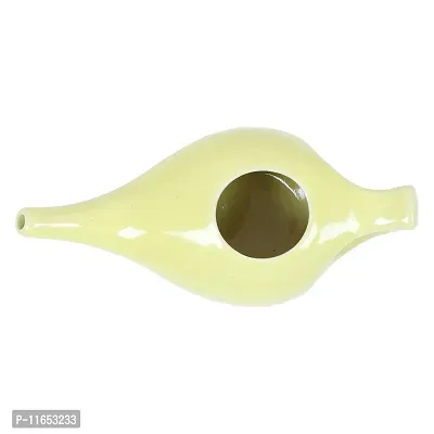 Leak Proof Durable Porcelain Ceramic Neti Pot 220 ML for Natural Nasal Cleansing | Natural Treatment for Sinus, Infection and Congestion Microwave and Dishwasher Friendly (Yellow)-thumb4