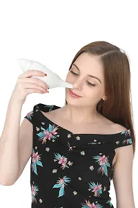 Leak Proof Durable Ceramic Jala Neti Pot with Nostril Plugging Support ? Better Capacity - Holds 300 ml ? Spill Proof with Comfort Grip - Lead-Free and Microwave and Dishwasher Safe - White 1-thumb4