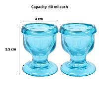 Superior, Smooth Edge, Glass Eye Wash Cups with Engineering Design to Fit Eyes for Effective Eye Cleansing, Eye Shaped Rim, Snug Fit- with Storage Container set of 2 pcs (Sky Blue)-thumb3