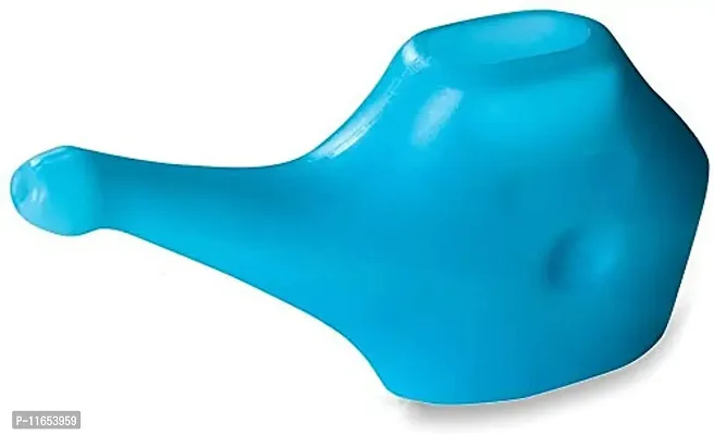 Leak Proof Nozzle, Durable Plastic Jal Neti Pot (150 ML) Comfortable Grip | Dishwasher Friendly 1 PCS Blue-thumb0