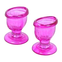 Superior, Smooth Edge, Glass Eye Wash Cups with Engineering Design to Fit Eyes for Effective Eye Cleansing, Eye Shaped Rim, Snug Fit- with Storage Container set of 2 pcs (Pink)-thumb1