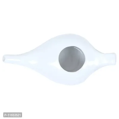 Leak Proof Durable Ceramic Jal Neti Pot (220 ML) Non-Metallic and Lead-free Comfortable Grip | Microwave and Dishwasher Friendly 1 PCS white-thumb4