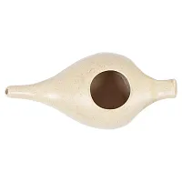 Leak Proof Durable Porcelain Ceramic Neti Pot 220 ML for Natural Nasal Cleansing | Natural Treatment for Sinus, Infection and Congestion Microwave and Dishwasher Friendly (Brown Matt)-thumb3