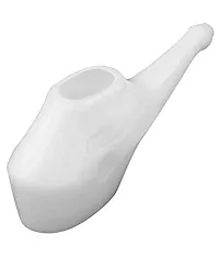 Leak Proof Nozzle, Durable Plastic Jal Neti Pot (150 ML) Comfortable Grip | Dishwasher Friendly 2 PCS white-thumb1