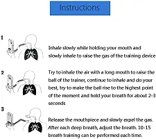 Incentive Lungs Exerciser 3 balls Exerciser for Deep Breathing Exercise | Hygienic Washable  Portable Respiratory Exerciser| Breath Measurement System Set of 2-thumb3