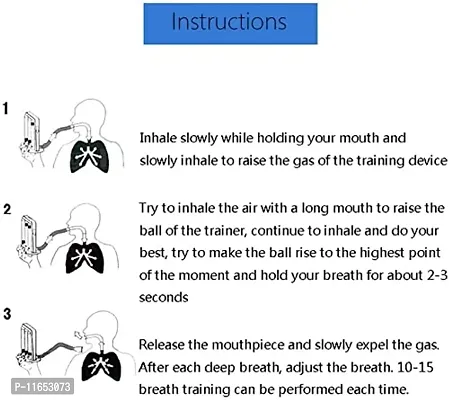 Incentive Lungs Exerciser 3 balls Exerciser for Deep Breathing Exercise | Hygienic Washable  Portable Respiratory Exerciser| Breath Measurement System Set of 2-thumb4