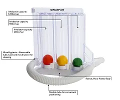 Incentive Lungs Exerciser 3 balls Exerciser for Deep Breathing Exercise | Hygienic Washable  Portable Respiratory Exerciser| Breath Measurement System Set of 2-thumb4