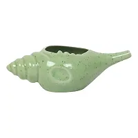 Leak Proof Durable Ceramic Jala Neti Pot with Nostril Plugging Support ? Better Capacity - Holds 300 ml ? Spill Proof with Comfort Grip - Lead-Free and Microwave and Dishwasher Safe - Green-thumb1