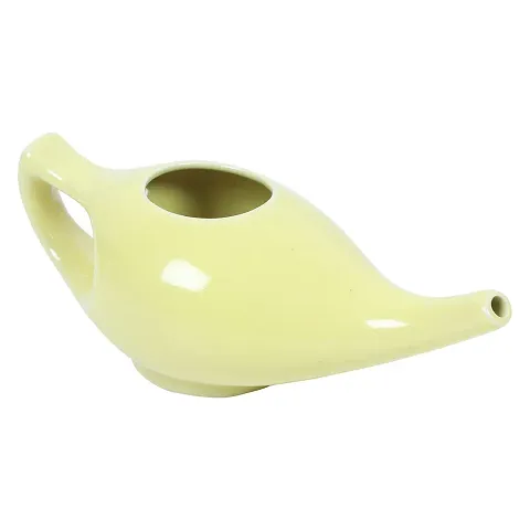 Leak Proof Durable Porcelain Ceramic Neti Pot 220 ML for Natural Nasal Cleansing | Natural Treatment for Sinus, Infection and Congestion Microwave and Dishwasher Friendly