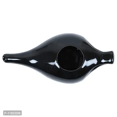 Leak Proof Durable Porcelain Ceramic Neti Pot 220 ML for Natural Nasal Cleansing | Natural Treatment for Sinus, Infection and Congestion Microwave and Dishwasher Friendly (Black)-thumb4