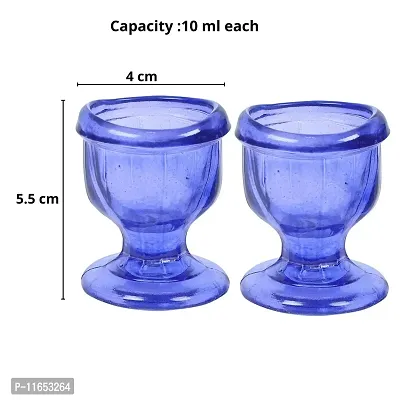 Superior, Smooth Edge, Glass Eye Wash Cups with Engineering Design to Fit Eyes for Effective Eye Cleansing, Eye Shaped Rim, Snug Fit- with Storage Container set of 2 pcs (Blue)-thumb4