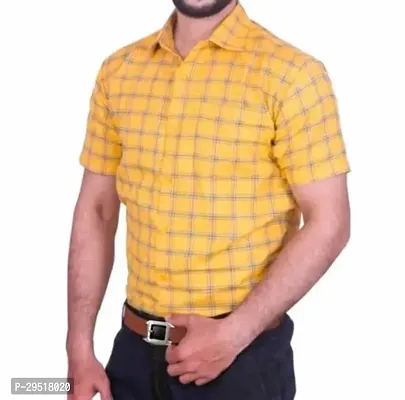 Classic Cotton Checked Casual Shirt for Men-thumb0