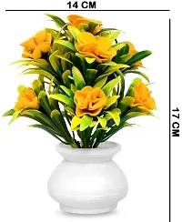 RIPRAP artificial flower ,home dec  flower with pots 4 pcs mati kombo-thumb2