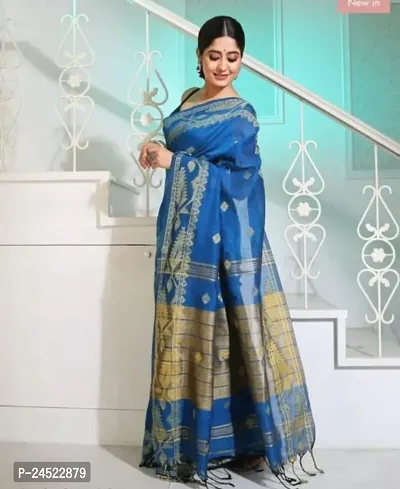 Classic Cotton Saree with Blouse piece-thumb0