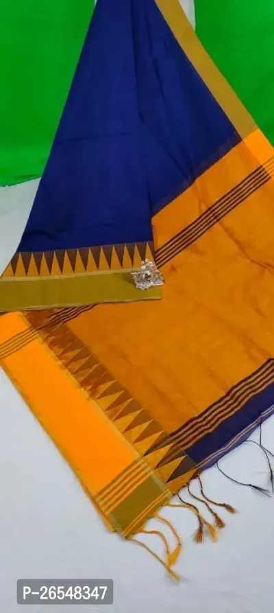 Classic Cotton Silk Saree with Blouse piece for Women-thumb0