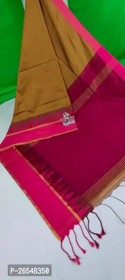 Classic Cotton Silk Saree with Blouse piece for Women-thumb0