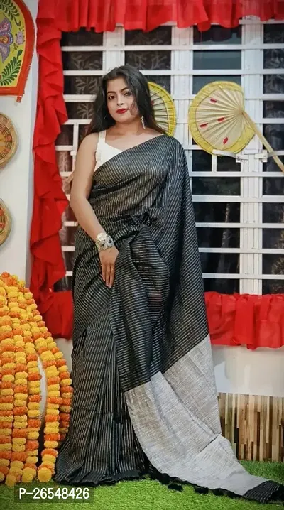 Khadi handloom check saree