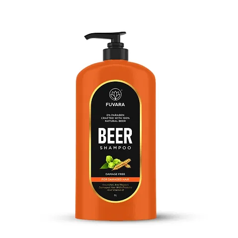 FUVARA Beer shampoo For Damaged hair For Damage Fee Hair Crafted with Natural Beer 1 liter