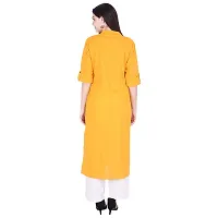 Faunashaw Women Cotton Solid Staright Kurti-thumb4