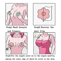 DIKKLATE Reusable Silicon Nipple Cover/Pad, Breast Petals for Women (Beige_Free Size)-thumb2