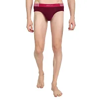 Merlot Solid Cotton Briefs for Men | Elastane Stretch Solid Brief with Ultrasoft Waistband Solid Briefs for Men-thumb2