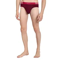 Merlot Solid Cotton Briefs for Men | Elastane Stretch Solid Brief with Ultrasoft Waistband Solid Briefs for Men-thumb3