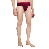 Merlot Solid Cotton Briefs for Men | Elastane Stretch Solid Brief with Ultrasoft Waistband Solid Briefs for Men-thumb4