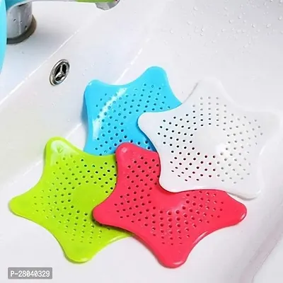 Star Shaped Sink Filter Bathroom Hair Catcher, Drain Strainers Cover Trap Basin 1 Pc-thumb0