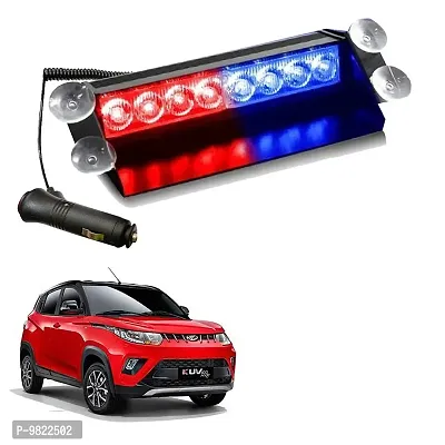 Premium 8 LED Red Blue Police Flasher Light for Mahindra KUV 100-thumb0