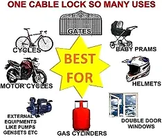 PremiumBike Number Lock 4 Digit/Helmet Lock/Steel Cable Lock/Bicycle Cycle Lock for TVS Wego-thumb1