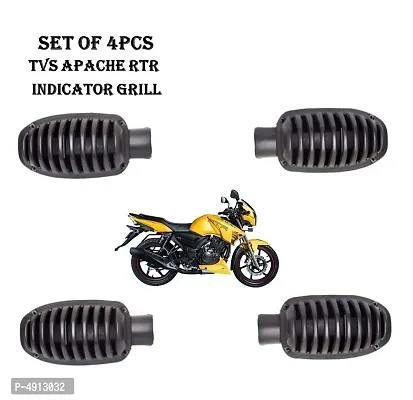 PVC Material (Set of 4 Pcs) Indicator Grill Set for TVS Apache All Models