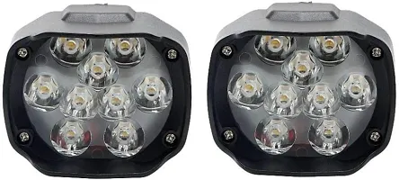nbsp;9 LED Silone Waterproof Fog Light Pack Of 2 with on/off Handlebar Switch for All Bikes And Cars-thumb1
