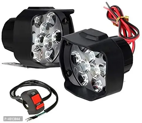 nbsp;9 LED Silone Waterproof Fog Light Pack Of 2 with on/off Handlebar Switch for All Bikes And Cars