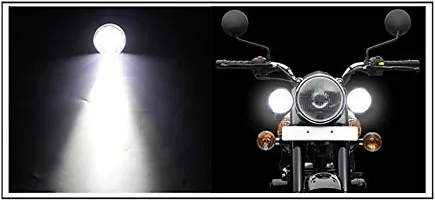 4 Led Small Motorcycle All Bikes And Cars Led Fog Lights Round Fog Lamp Assembles Pack Of 2 With Switch-thumb2