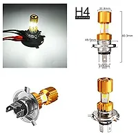 H4 Missile Projector LED Headlight Bulb High Low Beam CREE LED Driving DRL Light(Pack of 1) For All Bikes And Scooty-thumb2
