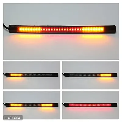 8 INCH Flexible LED Strip Light License Plate Tail Brake Stop Turn Signal Light for Bikes and Cars 1pc