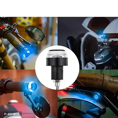 Cartronicsnbsp;Motorcycle Turn Signal LED Handle Bar Light for All Bikes And Scooty -Blue And White Set of 2-thumb4