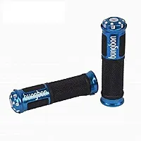 Bungbon Rubber  Plastic Bike Comfort Riding Soft Handle Grip Covers for All Bikes And Scooty (Blue Colour) (Set of 2)-thumb2