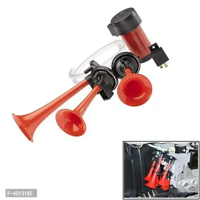 Bike Motorcycle 3 Pipe Air Pressure Horn Refit Super Loud Whistle For All Bikes And Scooty-thumb4
