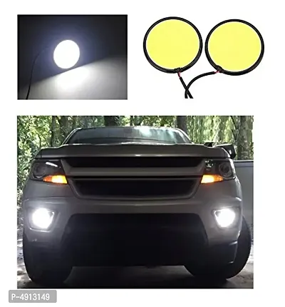 Cobe Spotlight LED DRL Fog Lamp Light For All Cars Set of 2 White-thumb0