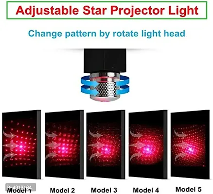 Auto Roof Star Projector Lights, USB Portable Adjustable Flexible Interior Car Night Lamp Decorations with Romantic Galaxy Atmosphere fit Car, Ceiling, Bedroom, Party-thumb3