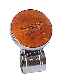 i-Pop Wooden Knob Car Steering Wheel Power Holder Knob Spinner (Wooden)-thumb1