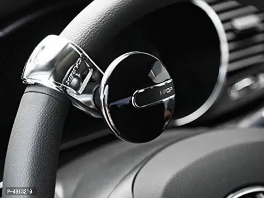 i-Pop Platinum Knob Car Steering Wheel Power Holder Knob Spinner (Black)-thumb2