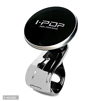 i-Pop Big Car Steering Wheel Power Holder Knob Spinner (Black)-thumb0
