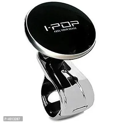 i-Pop Big Car Steering Wheel Power Holder Knob Spinner (Black)-thumb3