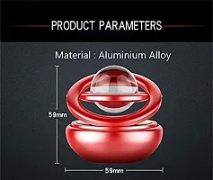 Premium Car Accessories Solar Car Perfumes And Fresheners |Double Ring Crystal Auto Rotate Car Perfume Air Car FreshenersRED-thumb4